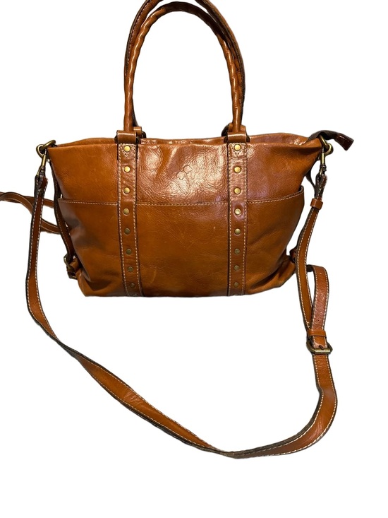 Patricia Nash Handbags - Patricia Nash ‘Carducci’ Brown Leather Shoulder Bag with Stud Accents